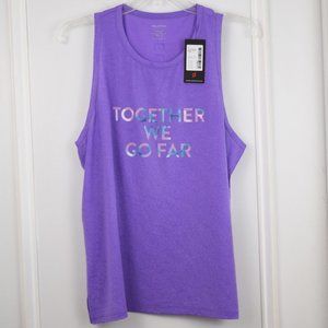 Peloton Agility Racer Tank Top Women Large Purple Together We Go Far T Shirt New